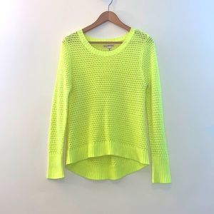 Neon yellow knit sweater